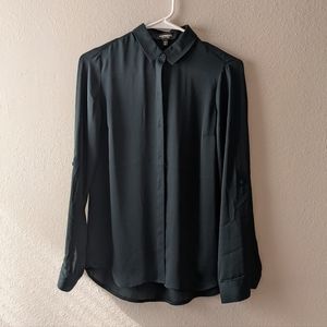 NWT EXPRESS satin the city shirt